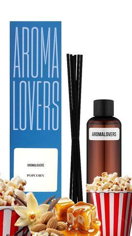 Наповнювач для аромадифузору Aromalovers POPCORN 100 мл + палички ARL2100000029 фото