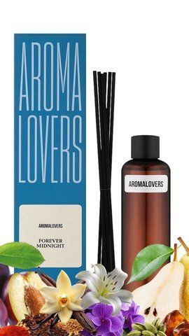 Наповнювач для аромадифузору Aromalovers FOREVER MIDNIGHT 100 мл + палички ARL2300000016 фото