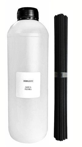Рефил PRO 1000мл/ Наполнитель для аромадиффузора Aromalovers Aqua Flora + палочки 50шт ARL2300000035 фото