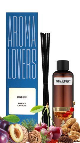 Наповнювач для аромадифузору Aromalovers DRUNK CHERRY 100 мл + палички ARL2100000026 фото