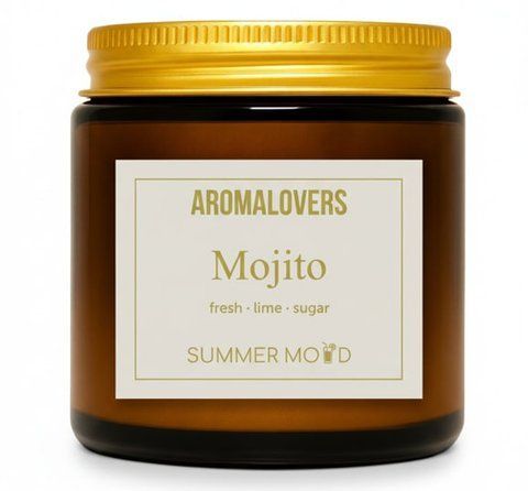 Ароматическая соевая свеча AMBER Mojito 120мл 2400000105 фото