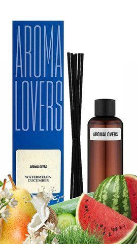 Наполнитель для аромадифузора Aromalovers WATERMELON CUCUMBER 100 мл + палочки 2400000046 фото