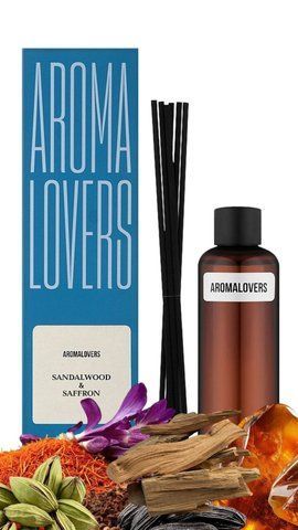 Наповнювач для аромадифузору Aromalovers SANDALWOOD & SAFFRON 100 мл + палички ARL2300000013 фото
